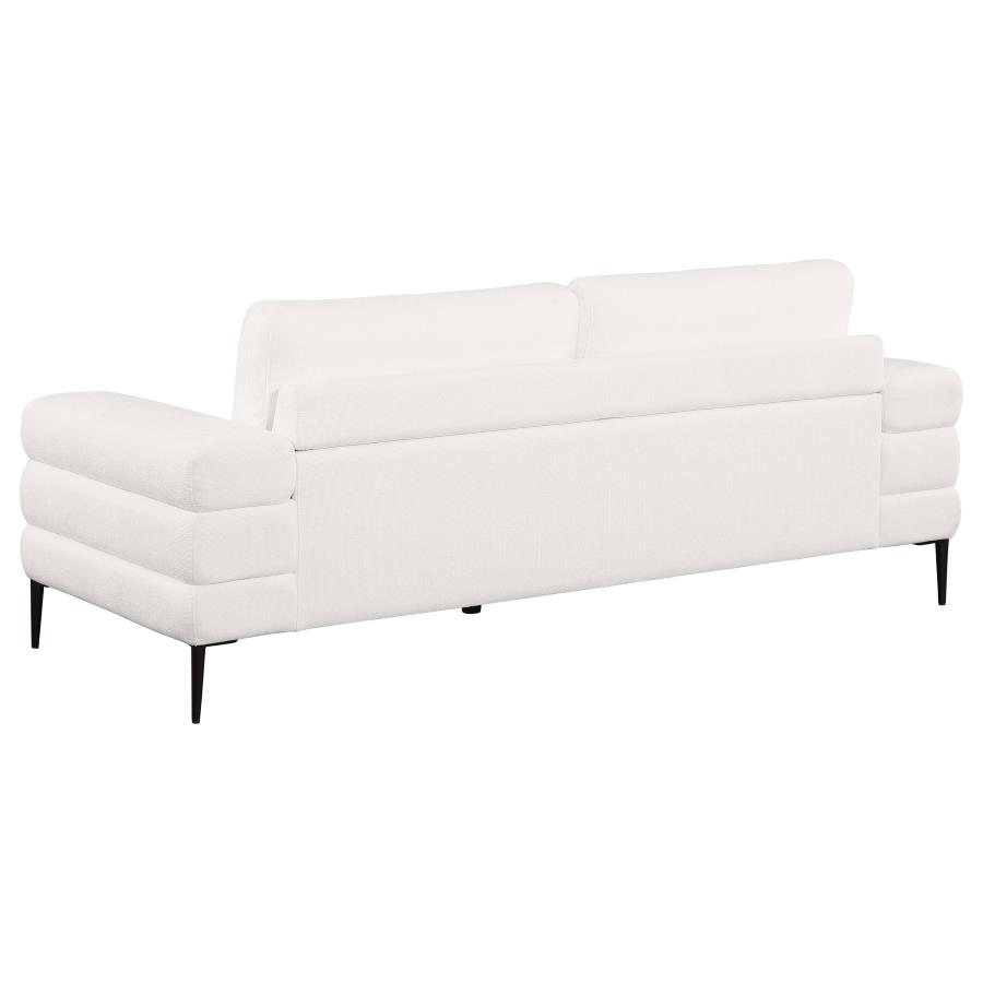 Jessel 3-piece Chenille Upholstered Sofa Set Ivory