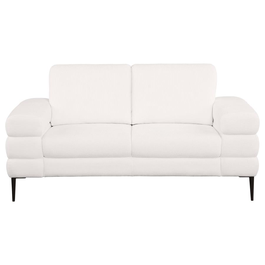 Jessel 3-piece Chenille Upholstered Sofa Set Ivory