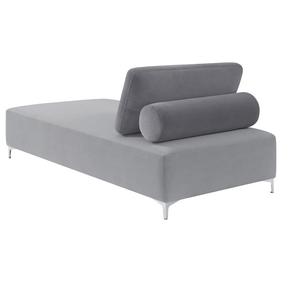 Modal Additional Images for Giovanni Upholstered Accent Chaise Lounger Grey