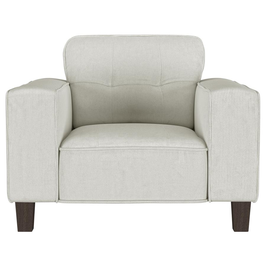 Deerhurst 3-piece Upholstered Track Arm Sofa Set Greige