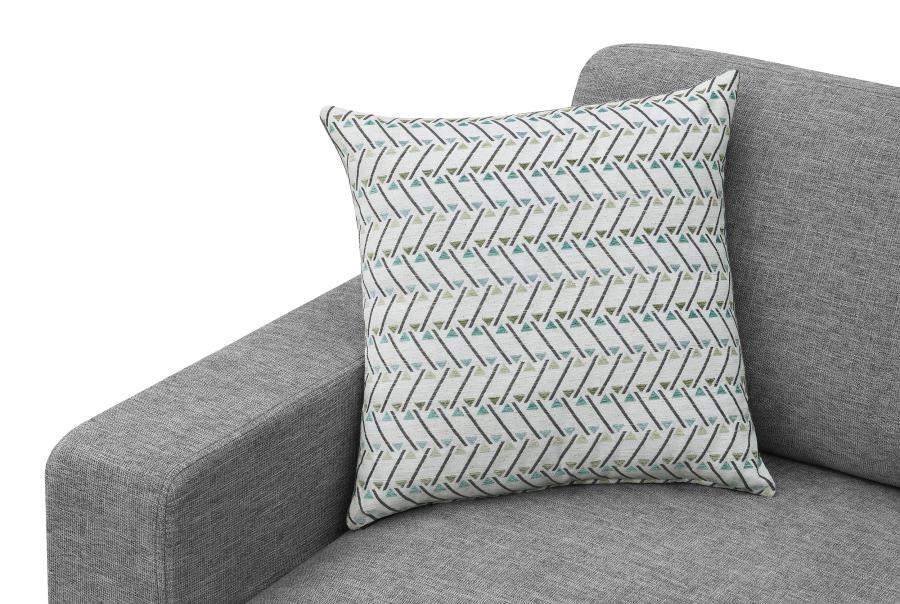 Clint Upholstered Track Arm Sectional Sofa Grey