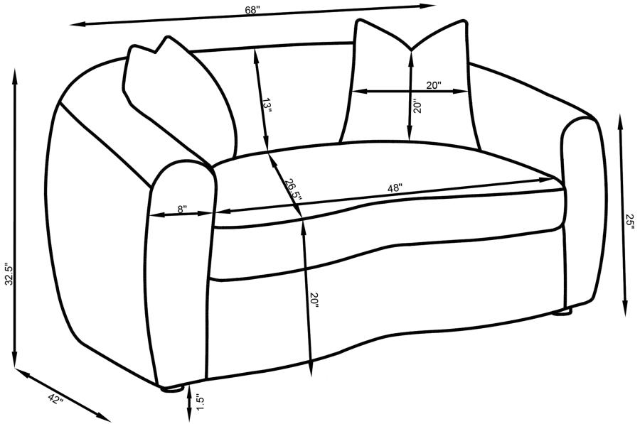 Modal Additional Images for Isabella 2-piece Faux Sheepskin Upholstered Sofa Set Natural