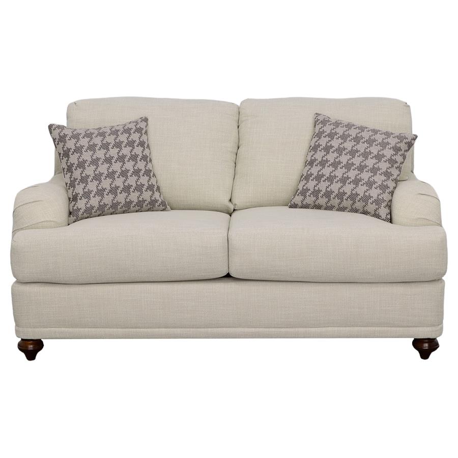 Glenn 2-piece Upholstered Sofa Set Light Grey and Grey