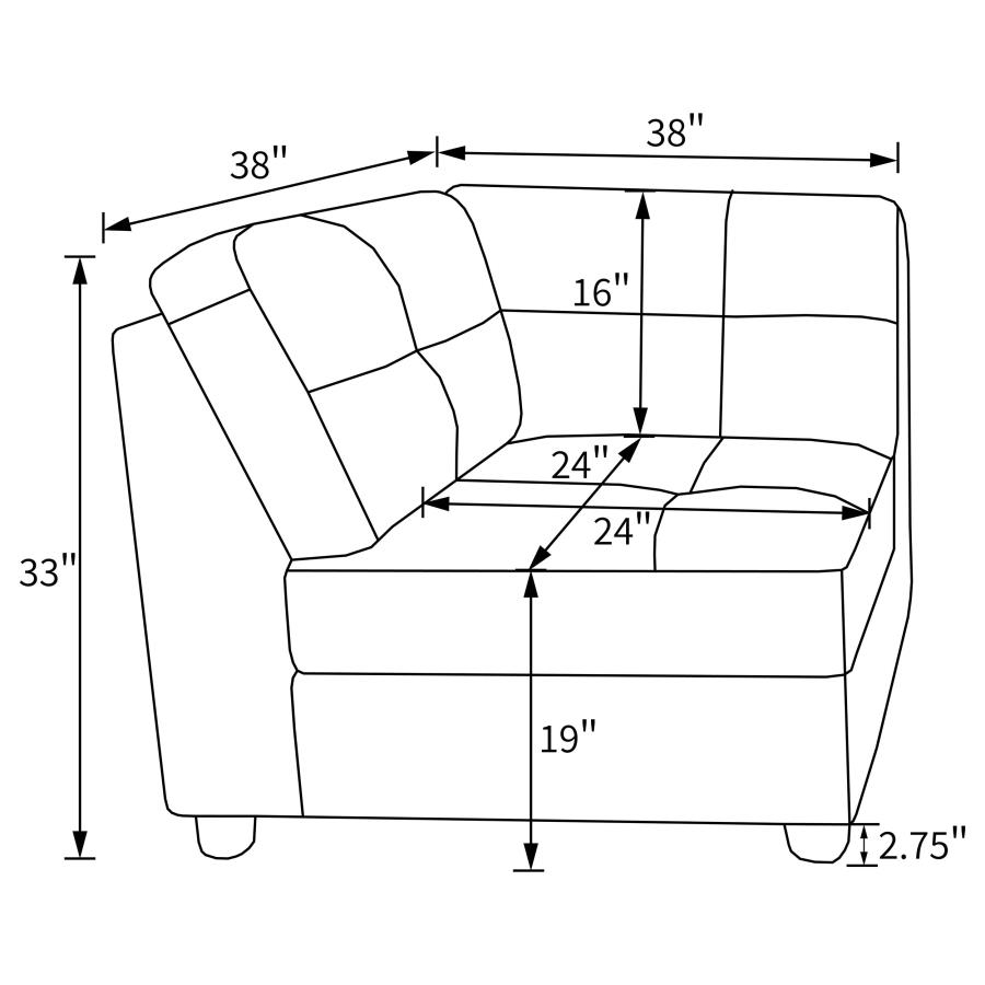 Claude 7-piece Upholstered Modular Sectional Sofa Dove