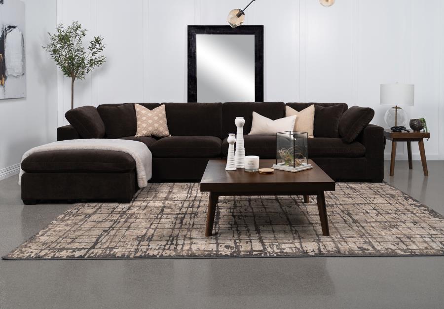 Modal Additional Images for Lakeview Upholstered Corner Chair Dark Chocolate