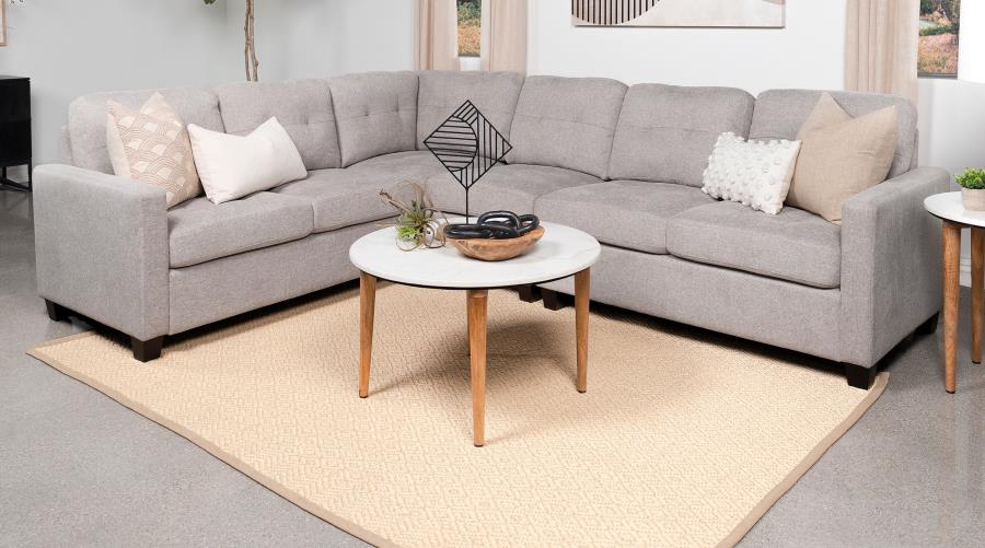 Modal Additional Images for Georgina Upholstered RAF Chair Steel Beige