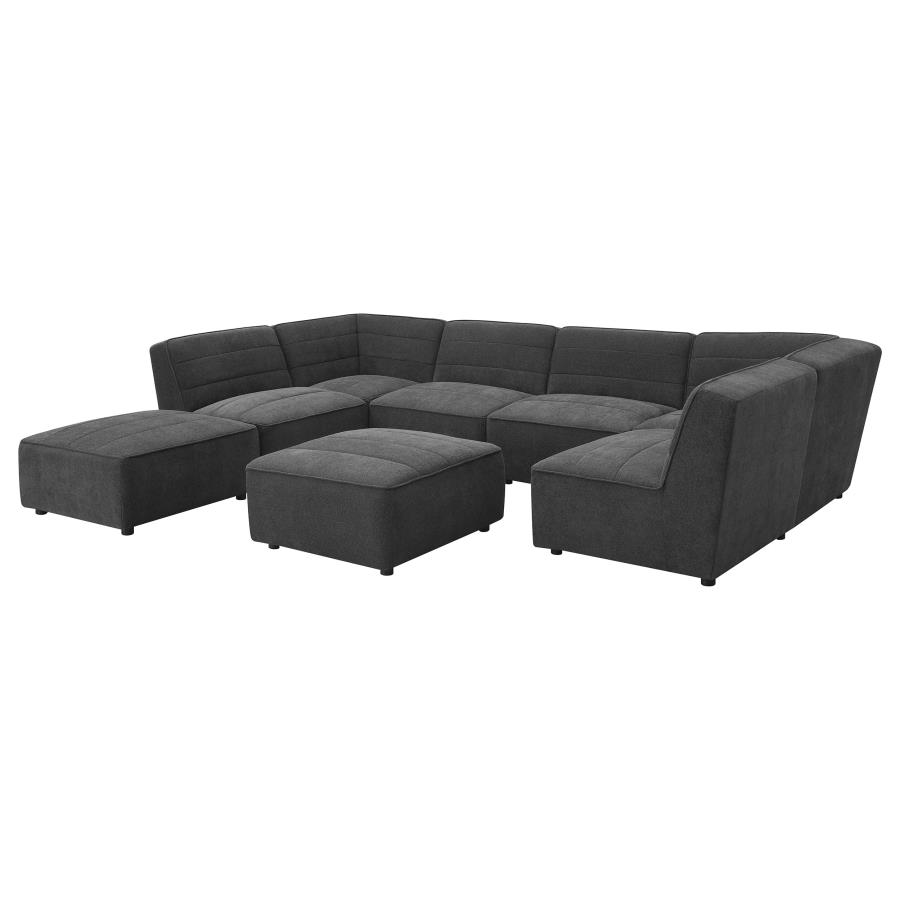 Sunny Upholstered Corner Chair Dark Charcoal