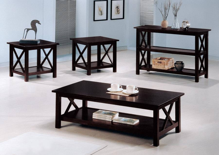 Modal Additional Images for Rachelle 2-shelf Wood Entryway Console Table Deep Merlot