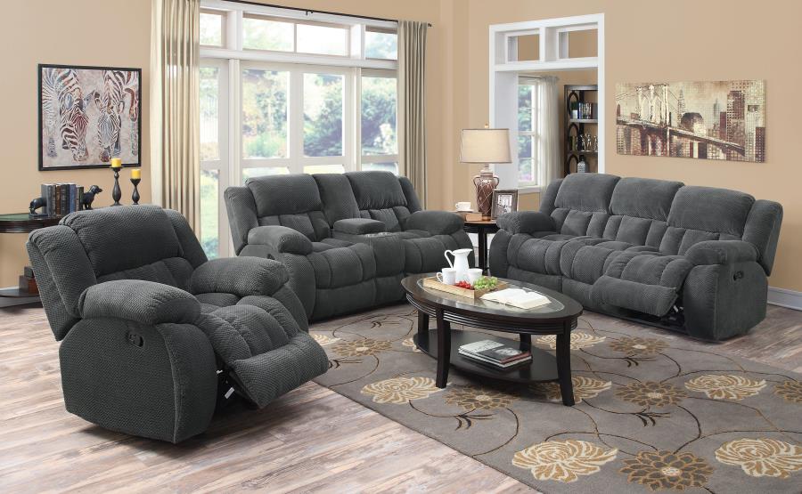 Modal Additional Images for Weissman Upholstered Padded Arm Glider Recliner Grey