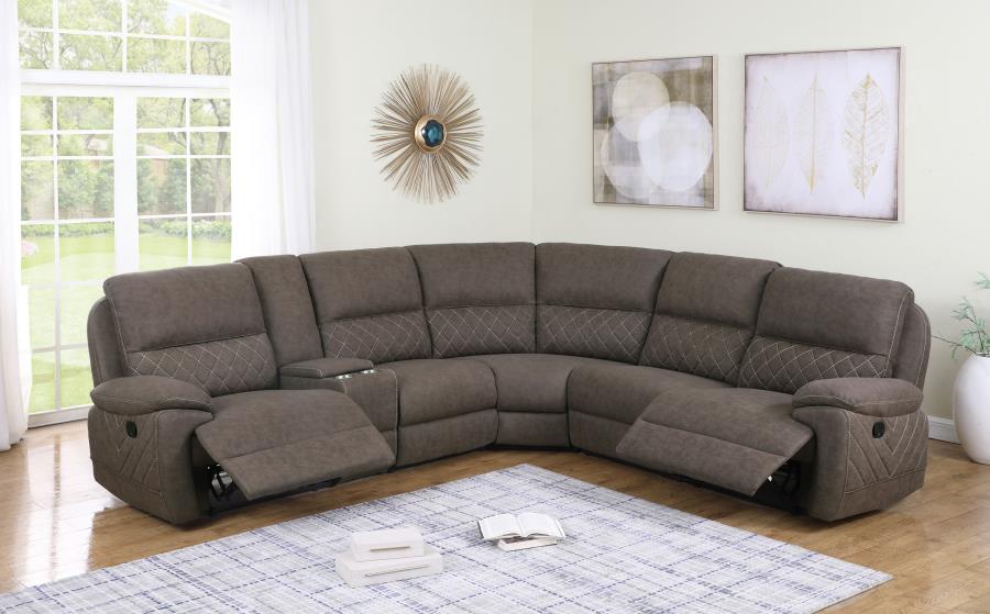 Modal Additional Images for Variel Modular Sectional LAF Recliner Brown