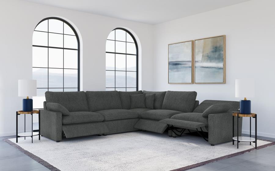 Modal Additional Images for Collins Modular Power Armless Recliner Dark Grey