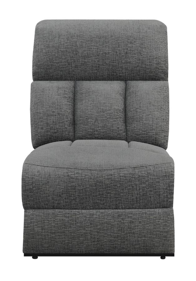 Modal Additional Images for Bahrain Upholstered Armless Chair Charcoal