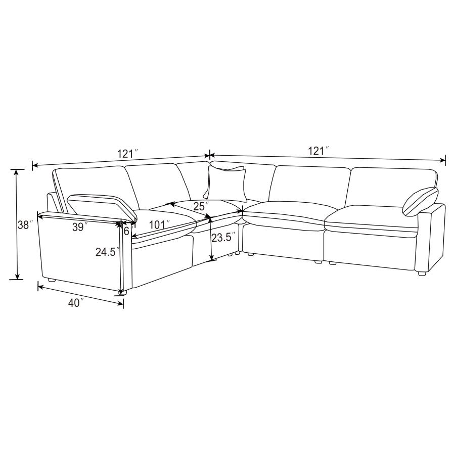 Modal Additional Images for Collins Modular Power Reclining Sectional Sofa Set Grey