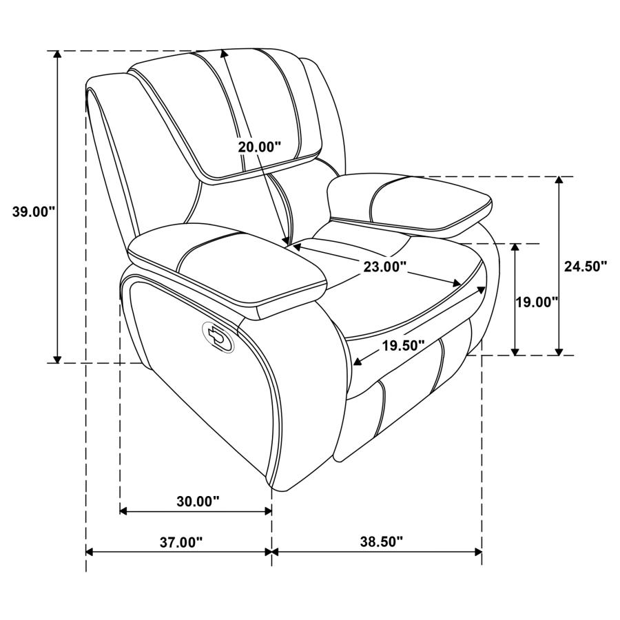 Modal Additional Images for Camila 3-piece Upholstered Reclining Sofa Set Red