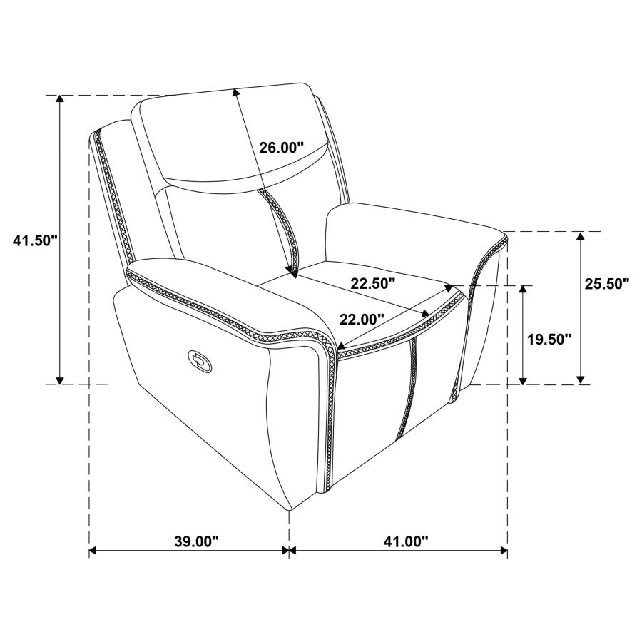 Modal Additional Images for Sloane 3-piece Upholstered Reclining Sofa Set Blue