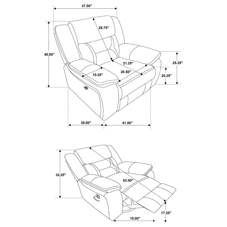 Modal Additional Images for Greer 3-piece Upholstered Reclining Sofa Set Taupe