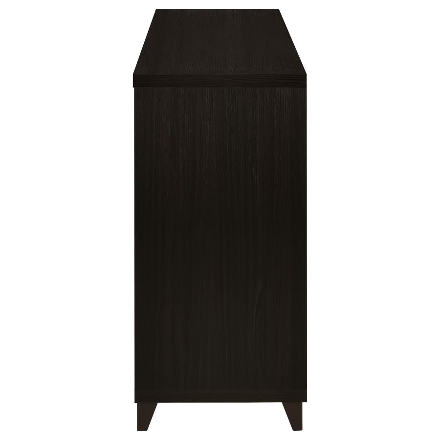 Lewes 2-door Engineered Wood 60" TV Stand Cappuccino