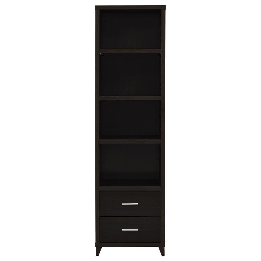 Lewes 4-shelf Engineered Wood Media Tower Cappuccino