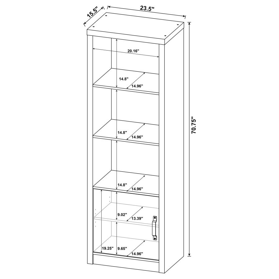 Modal Additional Images for Burke 3-piece 59" TV Entertainment Center Grey Driftwood