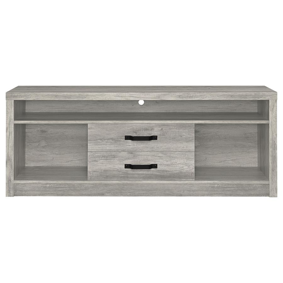 Burke 2-drawer Engineered Wood 59" TV Stand Grey Driftwood