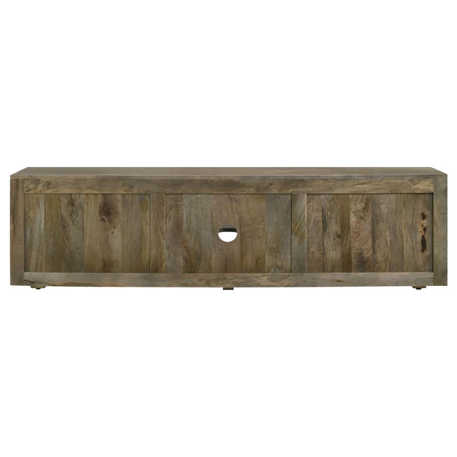 Keese 2-door Wood 70" TV Stand Media Console Mango Brown