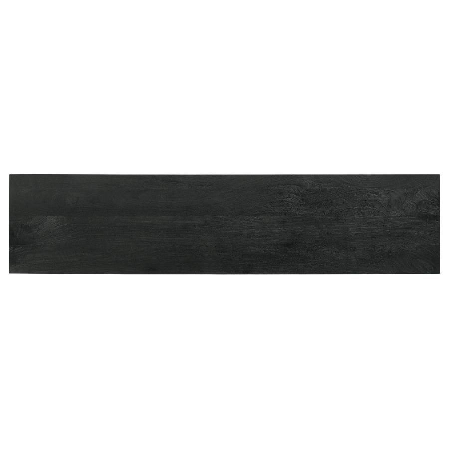 Marsden 2-door Mango Wood 70" TV Stand Charcoal Black
