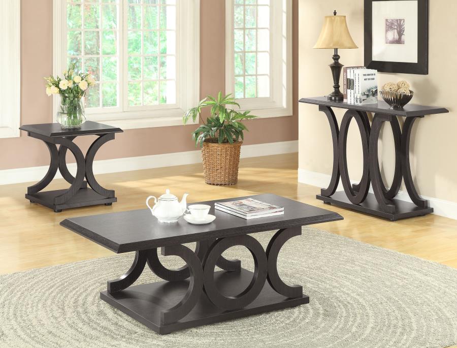 Modal Additional Images for Shelly Engineered Wood Entryway Console Table Cappuccino