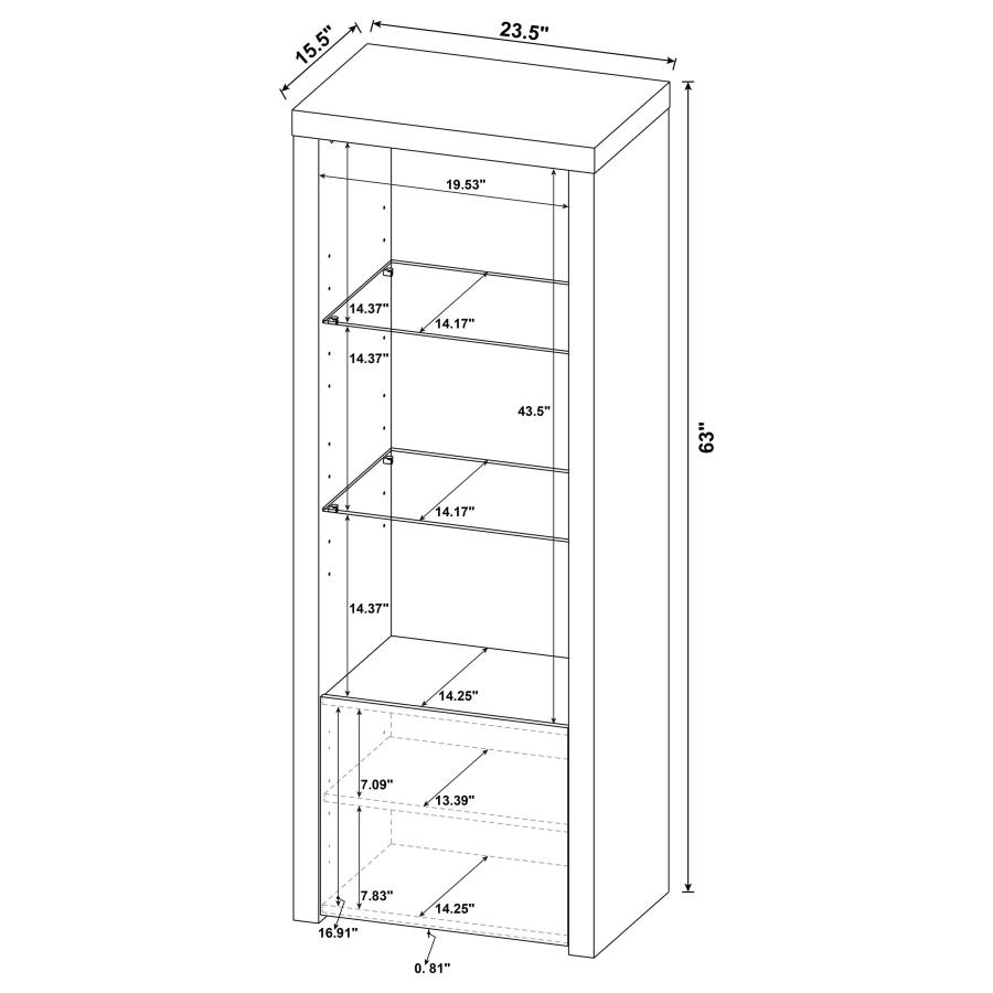 Modal Additional Images for Jude 3-piece 71" TV Entertainment Center White High Gloss