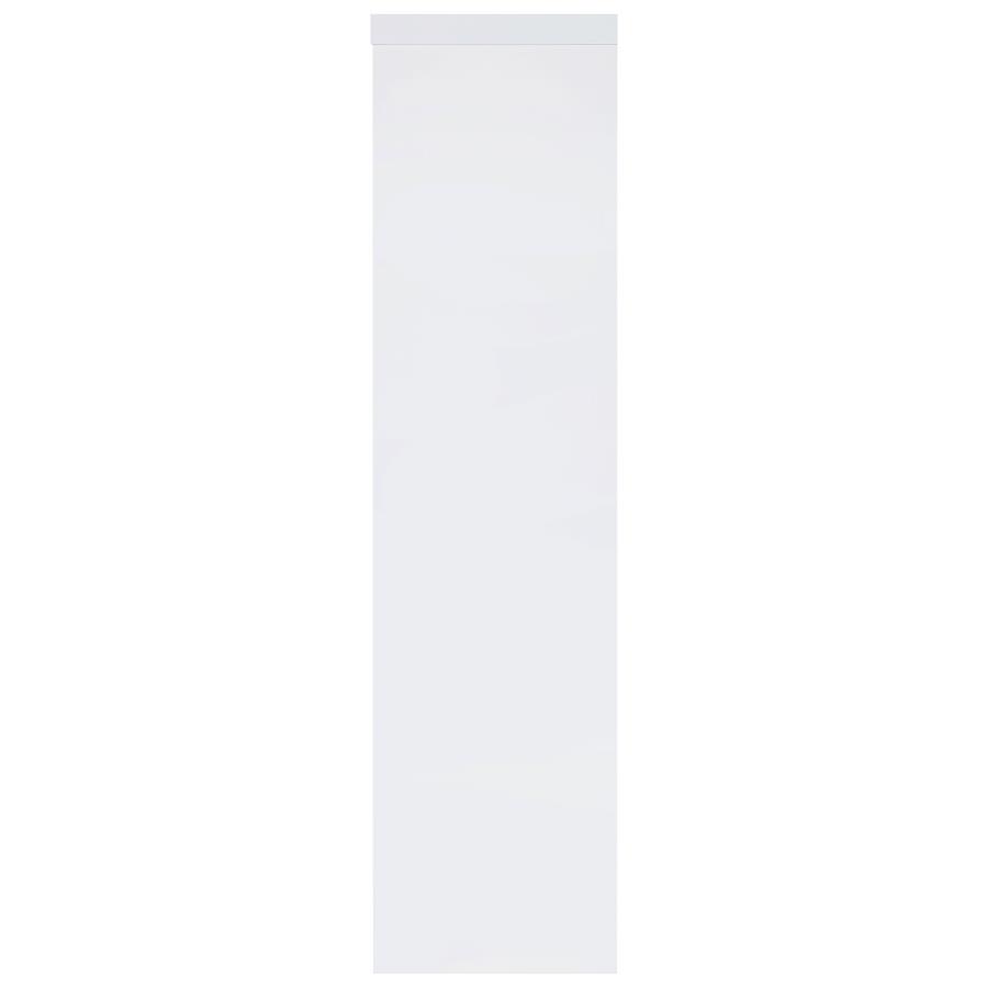 Jude 3-shelf Engineered Wood Media Tower High Gloss White