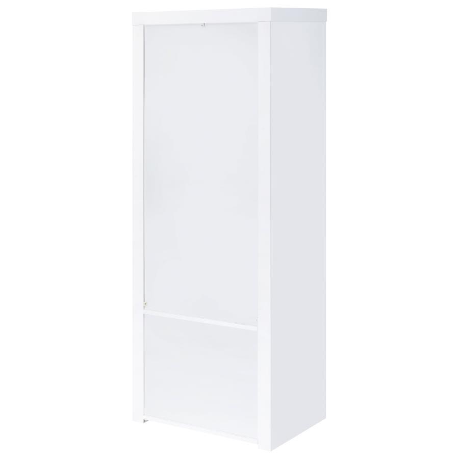 Jude 3-shelf Engineered Wood Media Tower High Gloss White