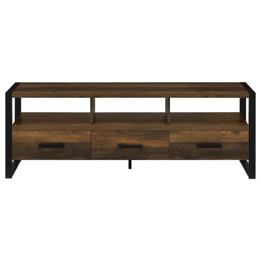 James 3-drawer Engineered Wood 60" TV Stand Dark Pine