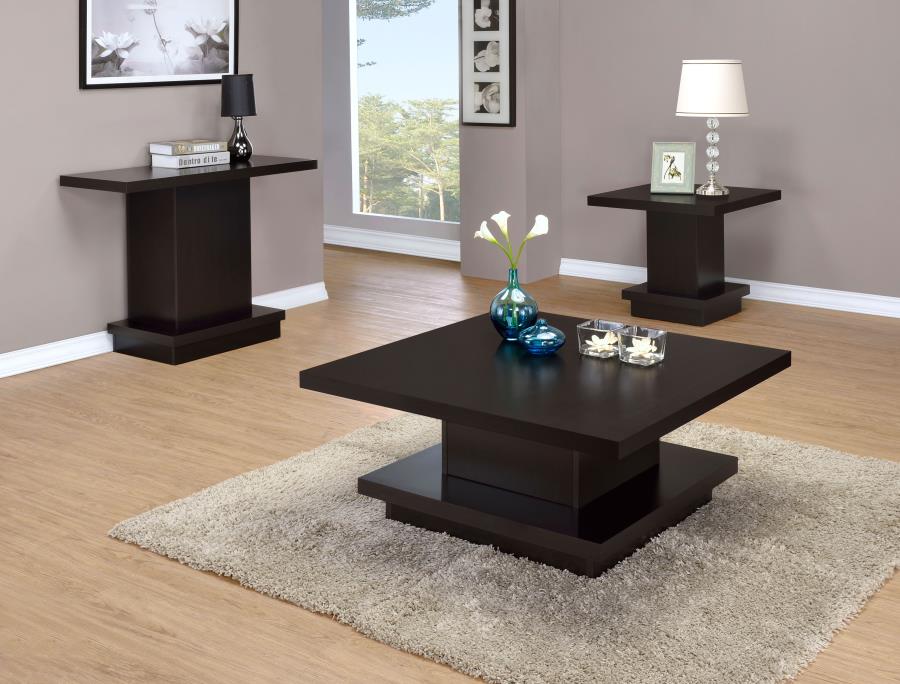 Modal Additional Images for Reston Square Engineered Wood Side End Table Cappuccino