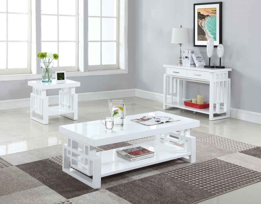 Modal Additional Images for Schmitt 2-drawer Entryway Console Table High Glossy White