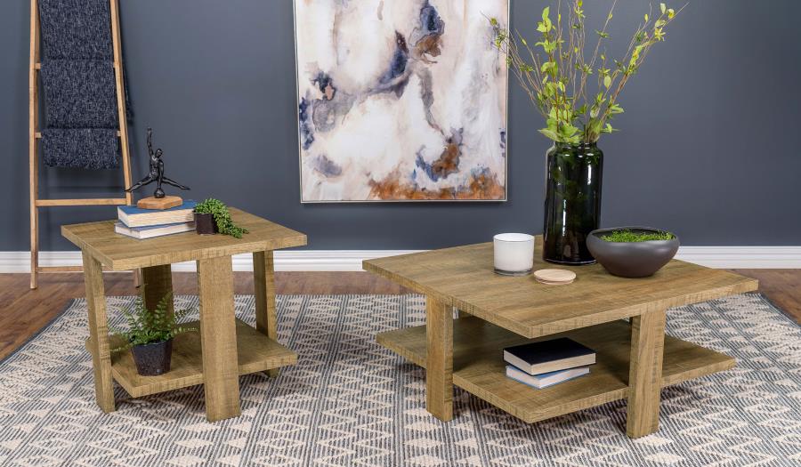 Modal Additional Images for Dawn Square Engineered Wood Coffee Table Mango Brown