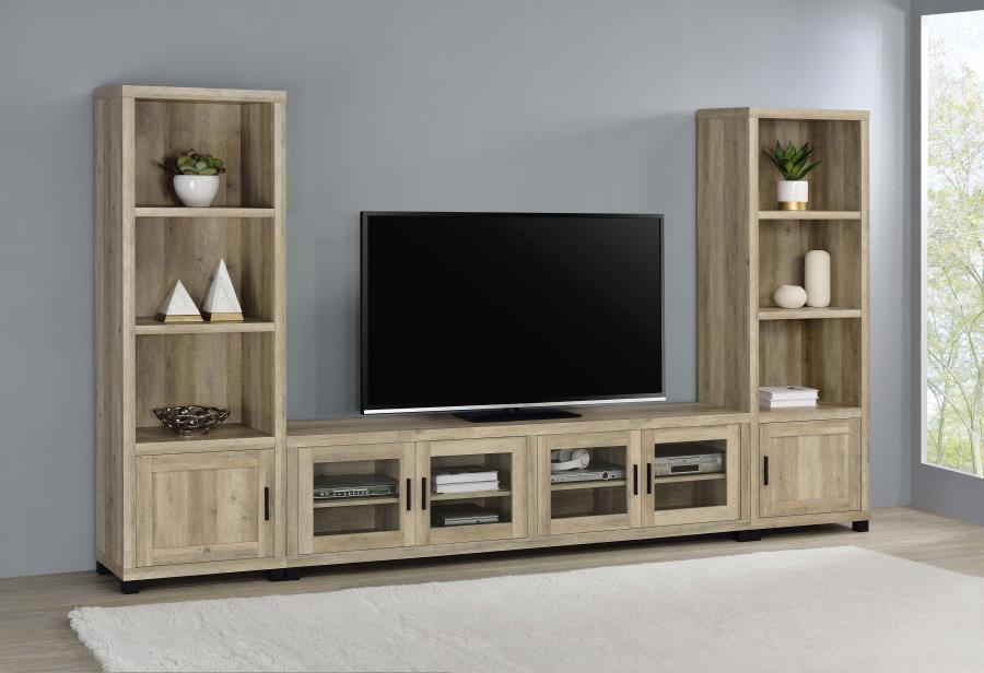 Modal Additional Images for Sachin 3-shelf Engineered Wood Media Tower Distressed Pine