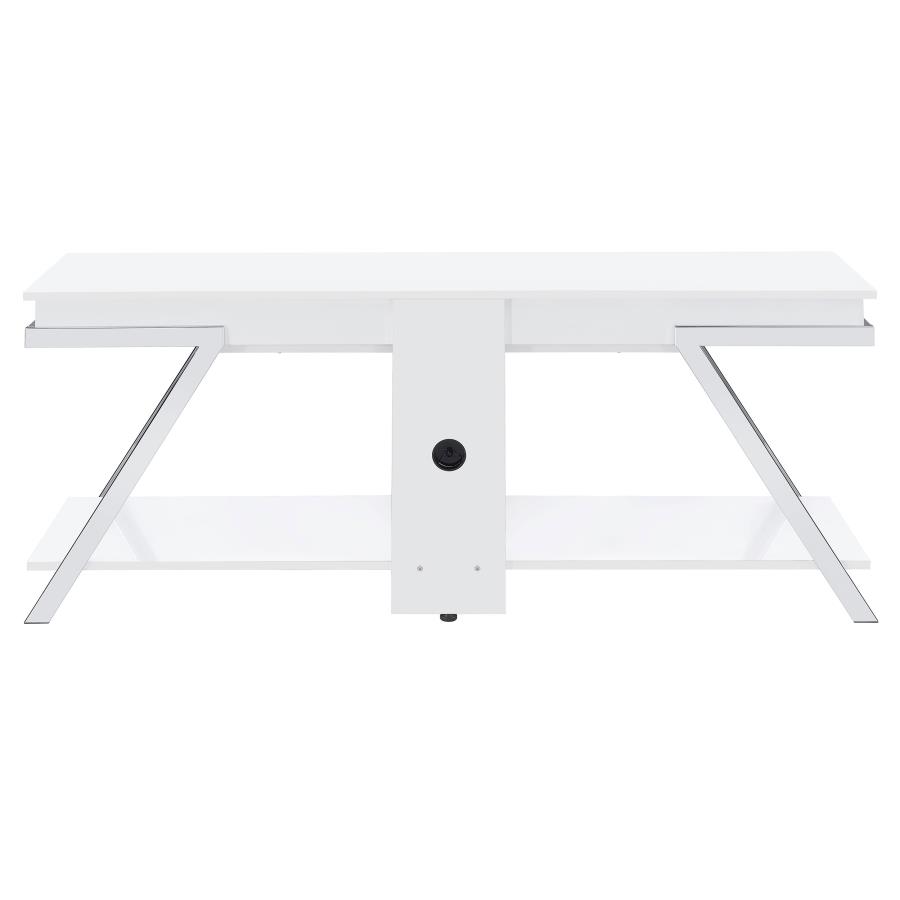 Marcia 1-drawer Wood 60" TV Stand White High Gloss