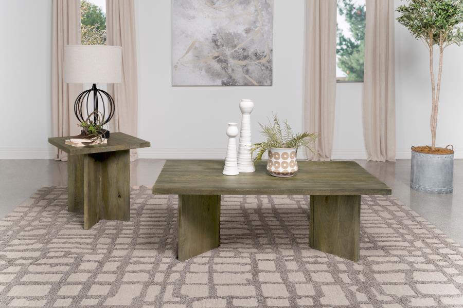 Modal Additional Images for Andando Square Solid Wood End Table Mango Brown