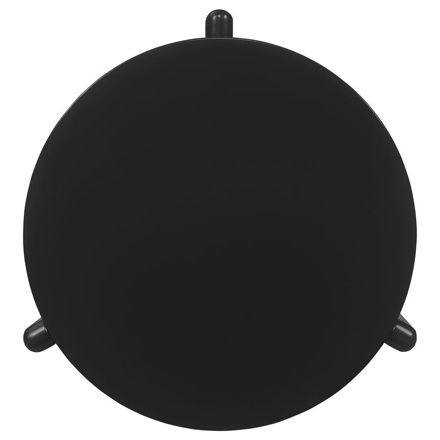 Cordova Round Solid Wood End Table Black