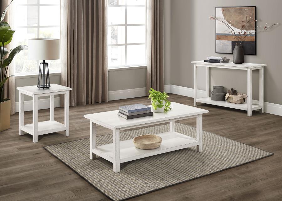 Modal Additional Images for Payne Wood End Table with Shelf White