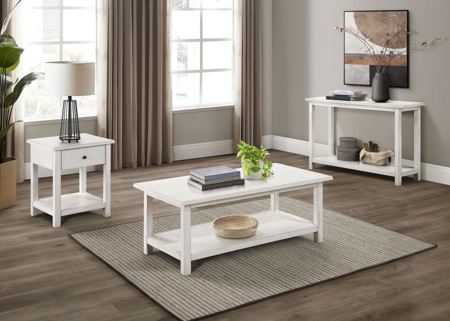 Modal Additional Images for Payne 1-drawer Wood End Table with Shelf White
