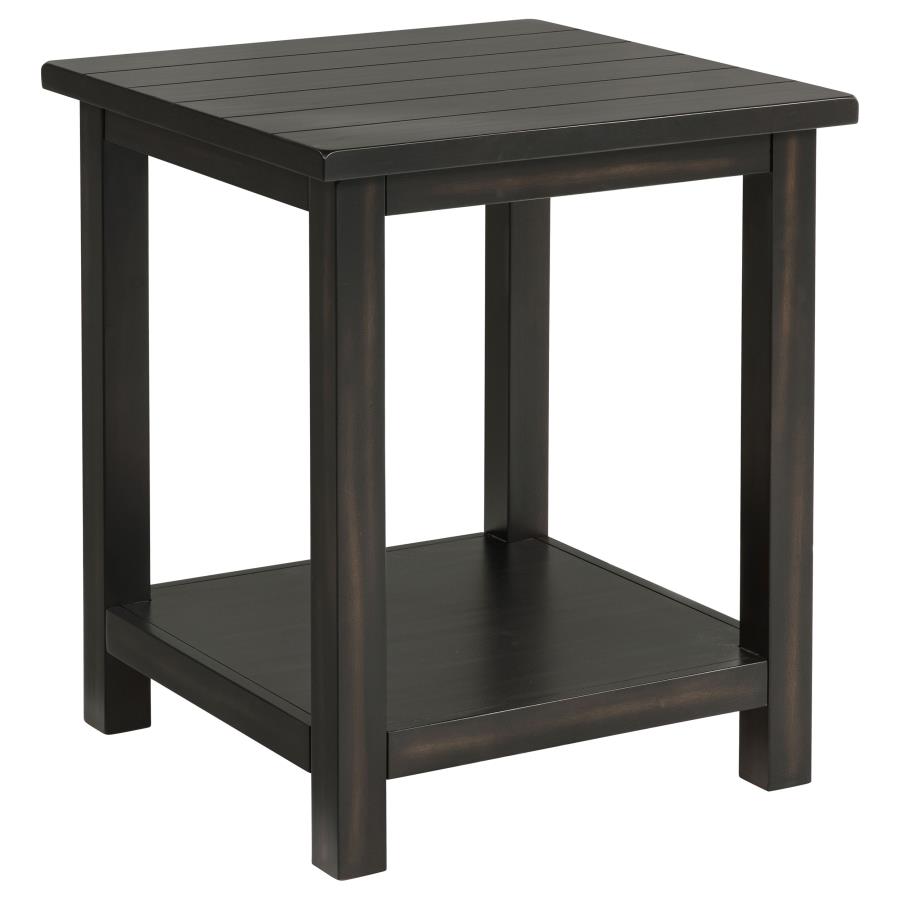 (image for) Payne Wood End Table with Shelf Java