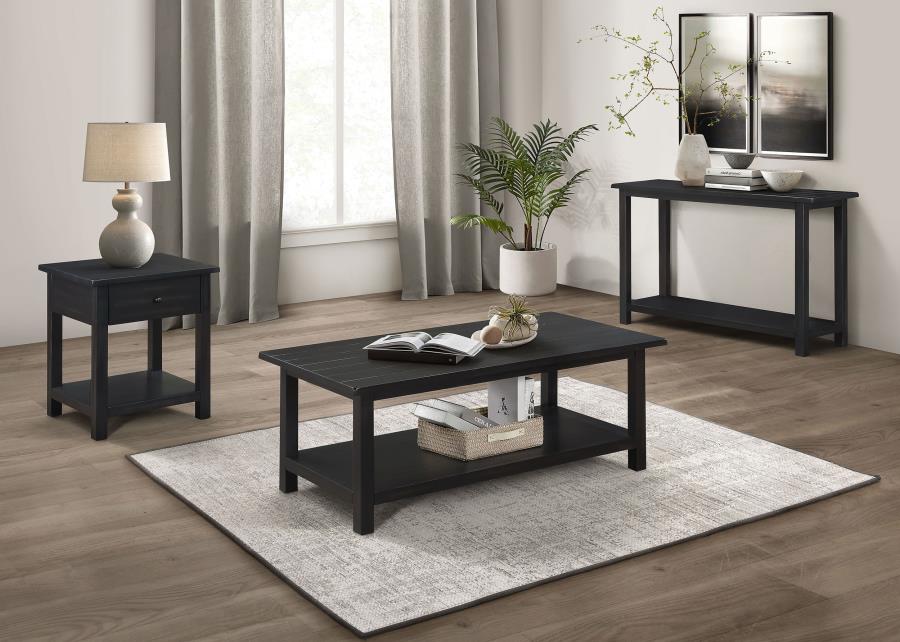 Modal Additional Images for Payne 1-drawer Wood End Table with Shelf Java