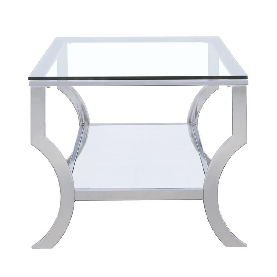Modal Additional Images for Saide Rectangular Glass Top Coffee Table Chrome