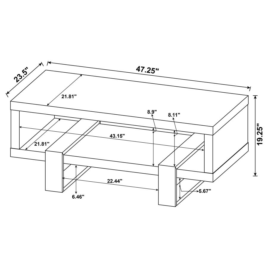 Modal Additional Images for Dinard Engineered Wood Coffee Table Grey Driftwood