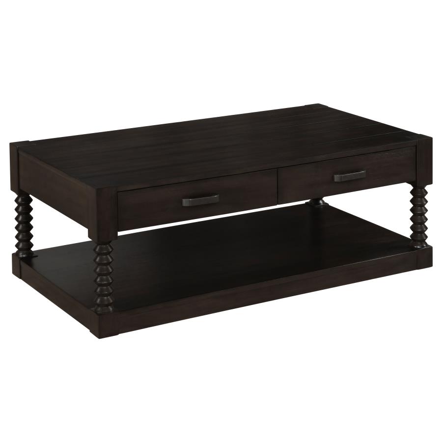 (image for) Meredith 2-drawer Rectangular Coffee Table Coffee Bean