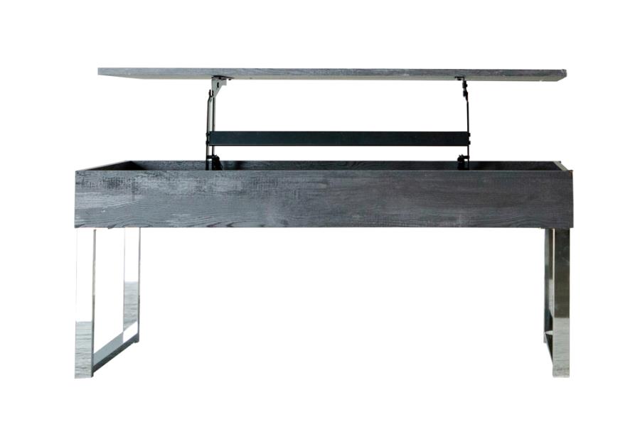 (image for) Aldine Rectangular Lift Top Coffee Table Dark Charcoal