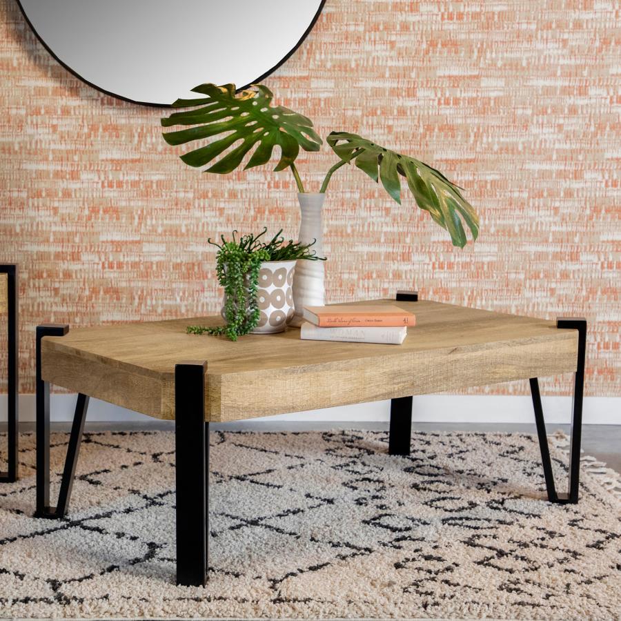Winston Rectangular Wood Top Coffee Table Natural