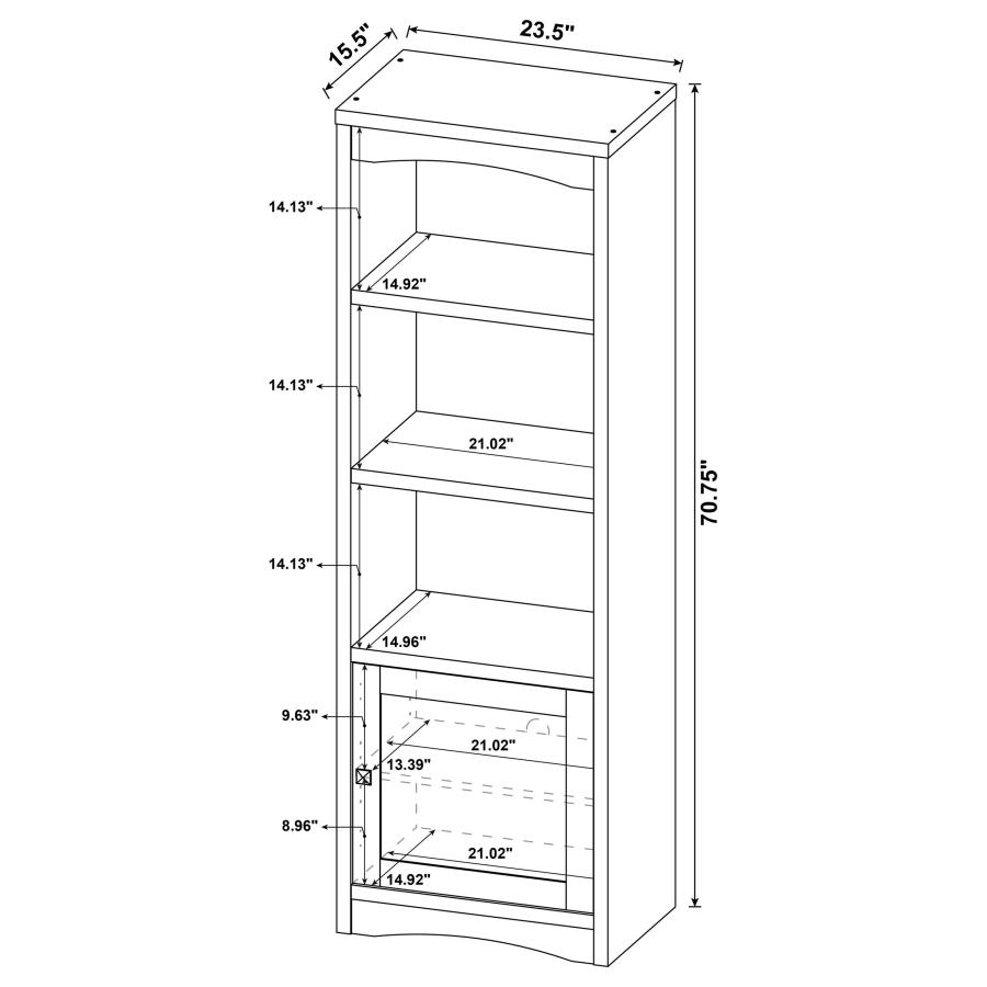 Modal Additional Images for Laughlin 3-piece Entertainment Center TV Stand Dark Pine