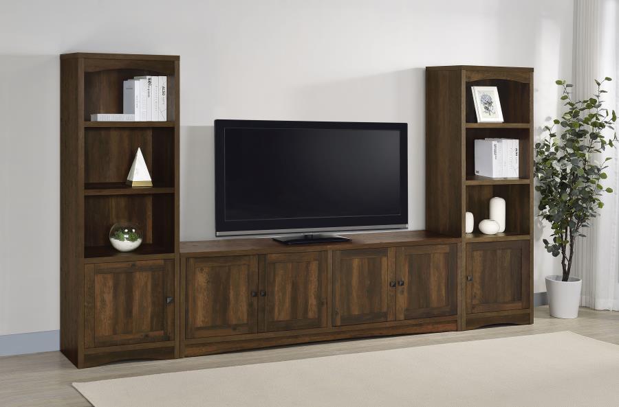 Modal Additional Images for Laughlin 4-door Engineered Wood 78-inch TV Stand Dark Pine