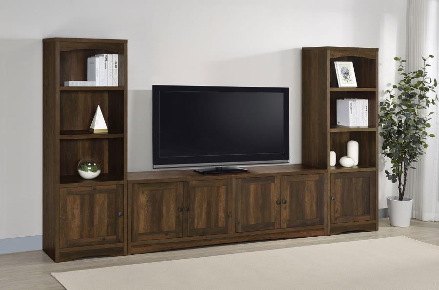 Modal Additional Images for Laughlin 3-shelf Engineered Wood Media Tower Dark Pine
